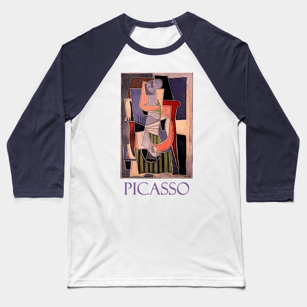 Woman Sitting in an Armchair (1920) by Pablo Picasso Baseball T-Shirt by Naves